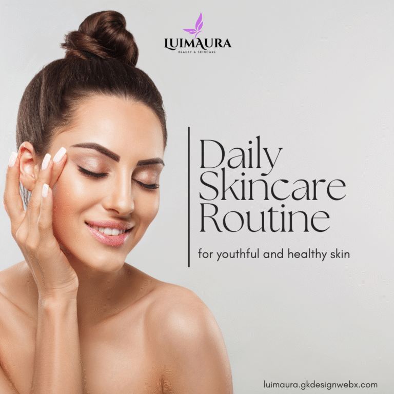 Home brown photo centric skincare routine instagram post